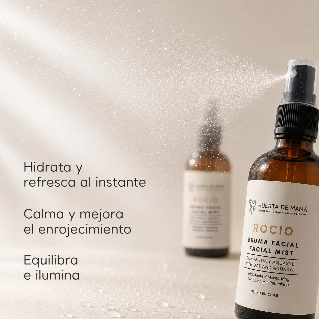 Bruma facial hidratante y refrescante – Bruma Rocío